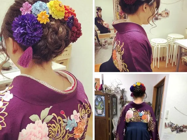 簡単ヘアセット付・和装トータルプロデュース・スタイリスト・着付け講師・現金払い