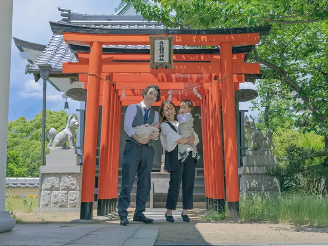夫婦で撮影!お宮参り