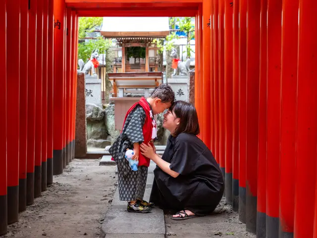 七五三撮影 かわいいお子様を全力で撮影いたします カード払いOK 和傘紙風船無料