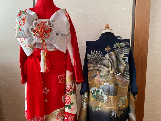 \七五三をご家族で/秋晴れのもと、みんな着物でお祝いを!お得な各種割引有ります