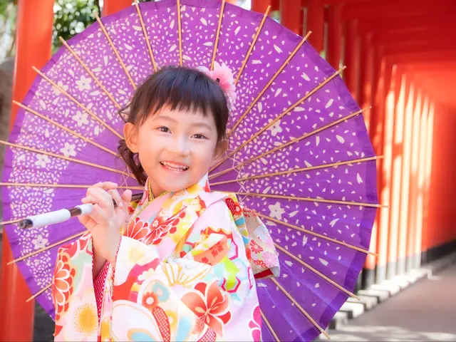 大手スタジオ経験でお子様の笑顔を引き出すお手伝い・撮影時和傘あり全てレタッチ納品