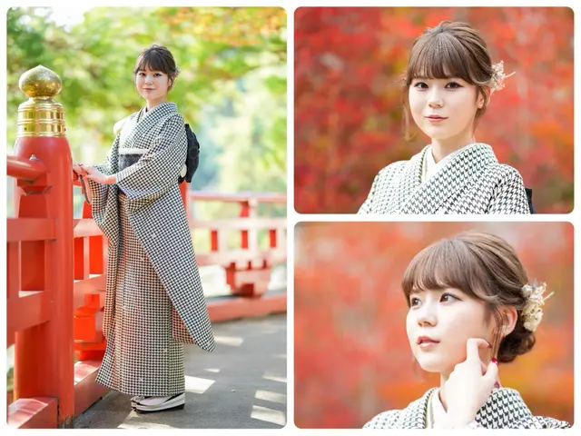 桜背景で一生記念となる家族写真撮影します!