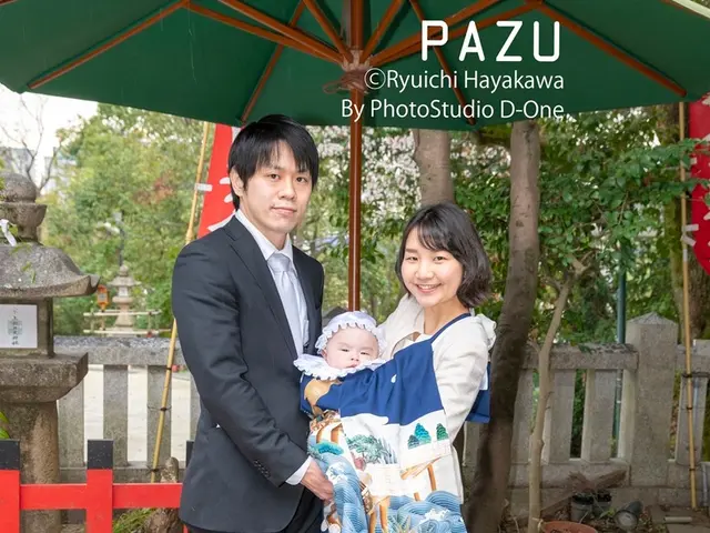 【家族フォトグラファー】奥さんと娘と三人でお宮参りのお祝い撮影を!