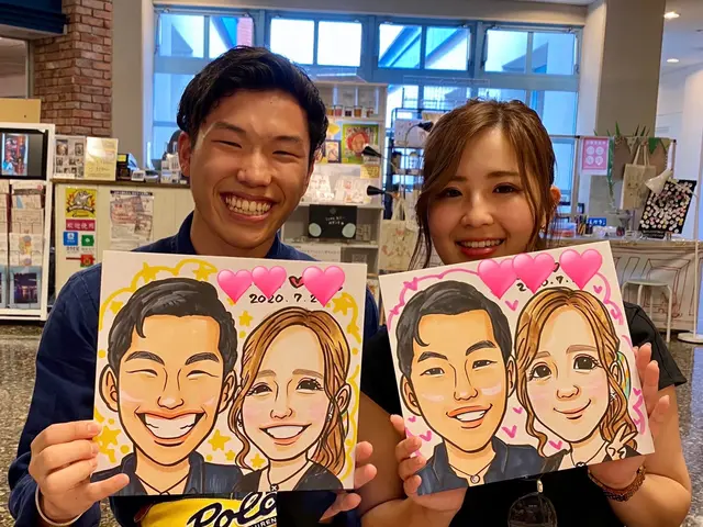 明るくポップな似顔絵♪楽しく丁寧な接客を心がけ、イベント会場を盛り上げます。