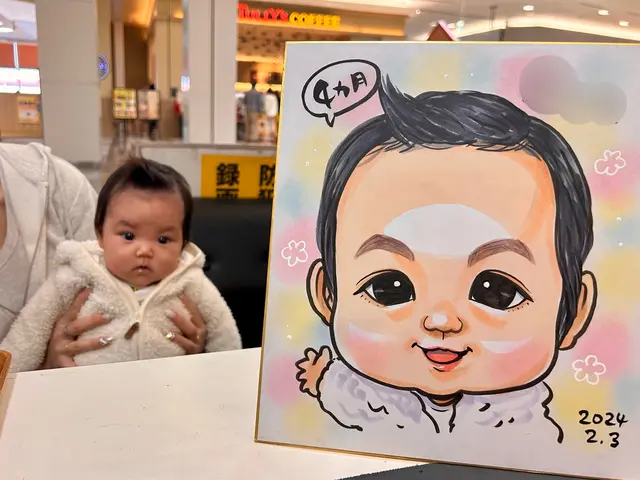 明るくポップな似顔絵♪楽しく丁寧な接客を心がけ、イベント会場を盛り上げます。