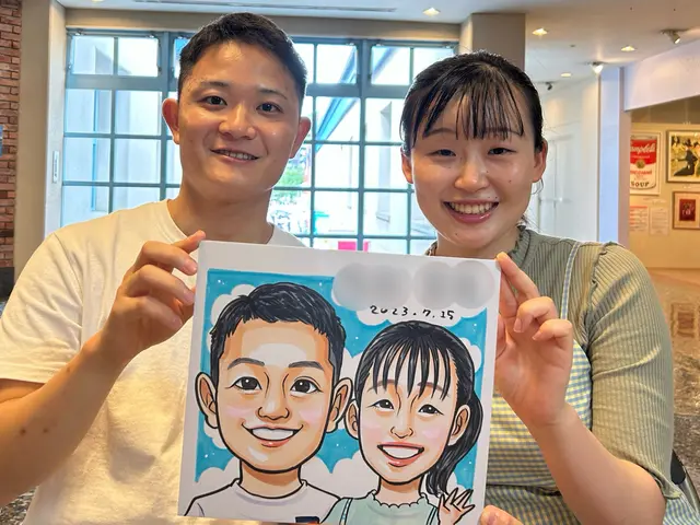 明るくポップな似顔絵♪楽しく丁寧な接客を心がけ、イベント会場を盛り上げます。