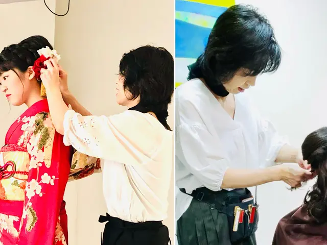 【2月出店】テレビ局勤務歴プロただいまヘアセットのみ受け付け中!着付けも承ります