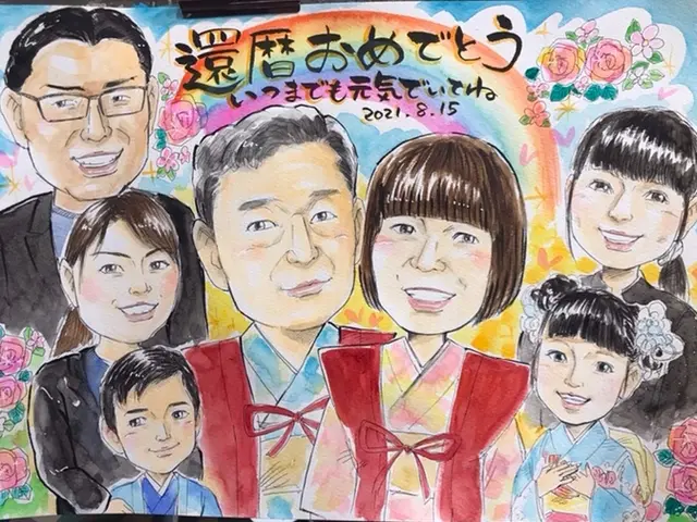 出張似顔絵、絵画制作(肖像画、ペットetc)