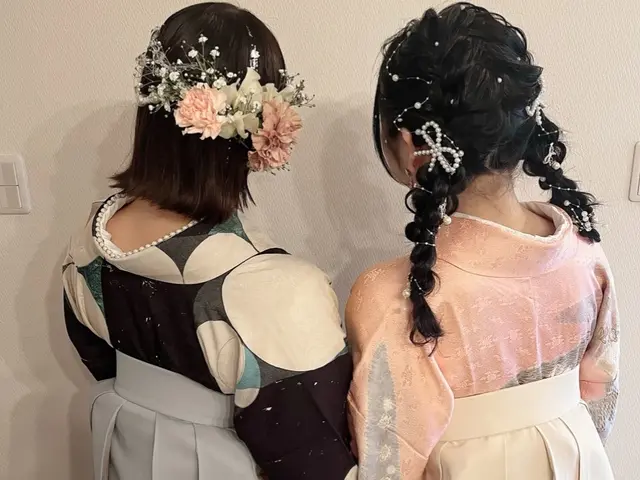 現役ヘアメイクのヘアセット付き。出張着付けサービス。苦しくなくて崩れないと高評