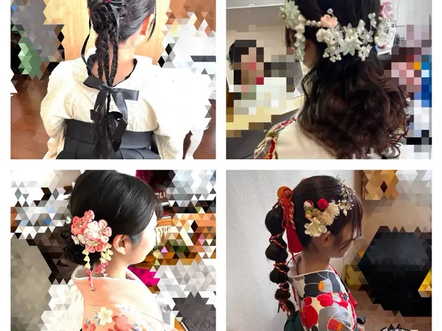 ヘアセット込♡髪飾りレンタル無料七五三用もOK♡似合わせヘアアレンジ♡美容師免許