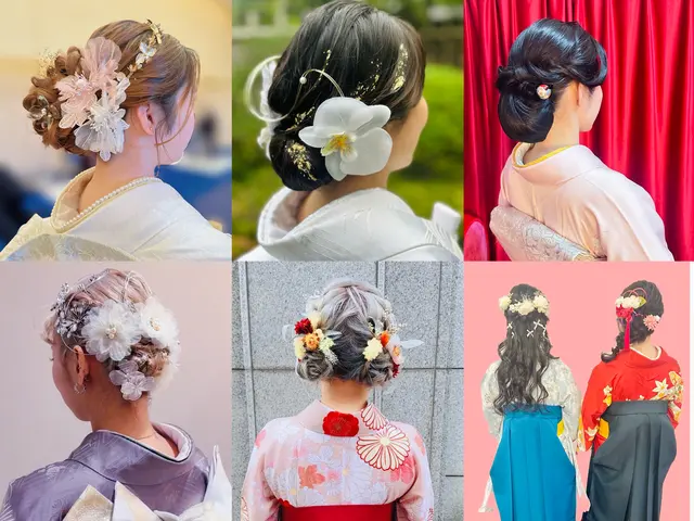 出張ヘアセット¥8000(+メイク、着付けも♪)【早朝・営業時間外も対応可能◎】