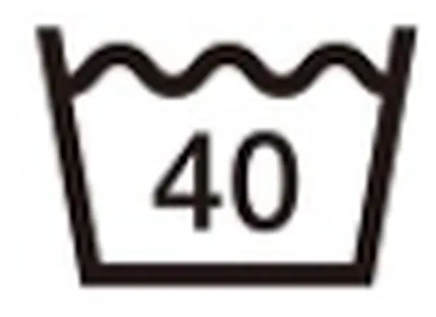洗濯表示(桶マークの中に40)