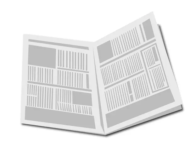 新聞紙のイラスト