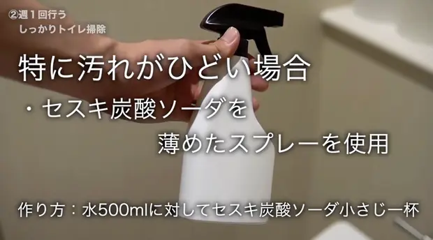 アルカリ性のセスキ炭酸ソーダ水を作る