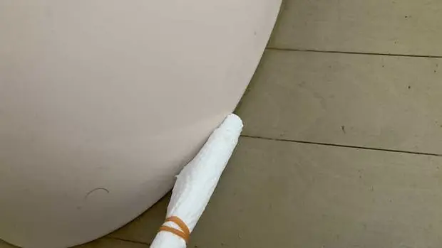 お掃除棒で掃除