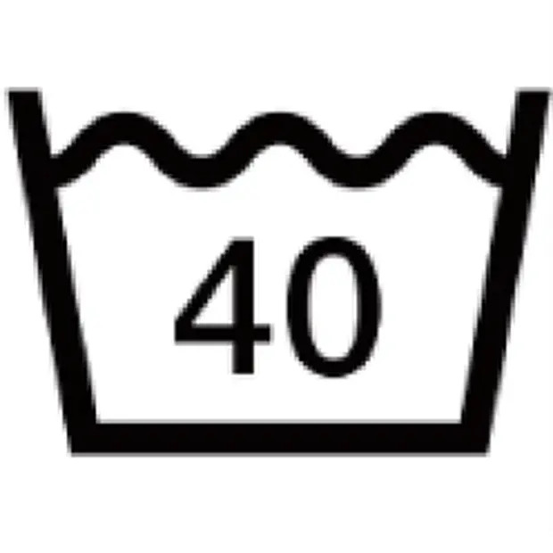 洗濯表示(桶マークの中に40)