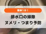 キッチン排水口の掃除は簡単1分｜洗面所やお風呂のヌメリ＆つまり対策も