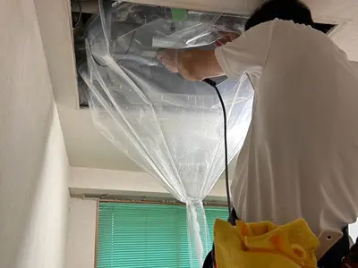 天井埋め込みエアコン分解洗浄！栃木県外も対応！