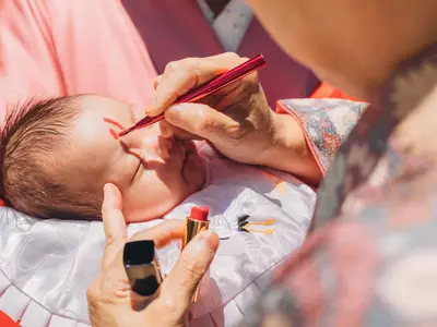 着付けorフォトパネル選べます／授乳も途中可能！着崩れ直OK/夏用お祝い着貸出有