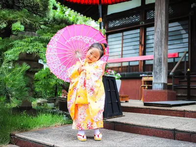 ≪和傘レンタル無料≫成長のよろこびを、家族の宝物に