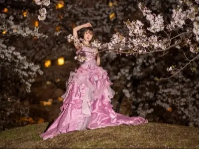 夜景ポートレート撮影（横浜・みなとみらいの夜景をバックに）