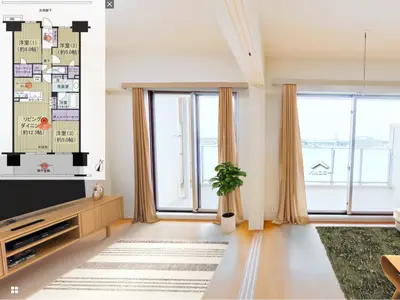 【賃貸・不動産】現地訪問なしで伝わる！360°バーチャルツアーを作成します