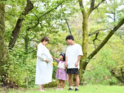マタニティの今しかない素敵な姿を残します。女性スタッフ同行致します。