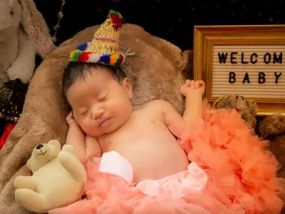 ベビーフォト撮影　お名前入りのポスターデータを制作し納品いたします