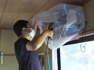 ☆マスク着用☆消臭抗菌剤サービス☆複数台申込OK☆2名体制（県内在住者）