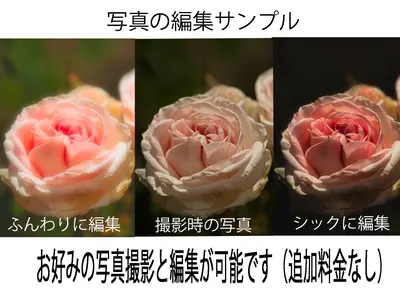 この料金は対応力・技術力の証明。　安売りできない撮影技術を提供します。