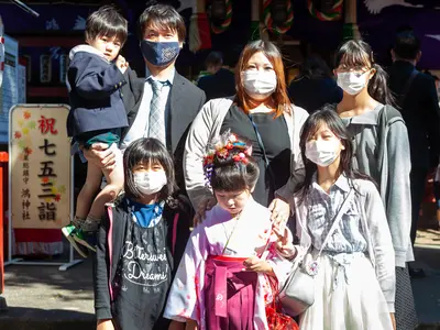 キリっとした七五三と