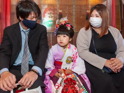 キリっとした七五三と