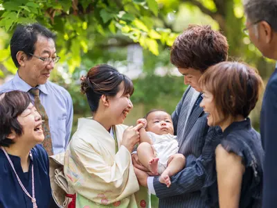 『楽しく愛のあるお宮参り写真』平日もは問い合わせください！雨天延期可！