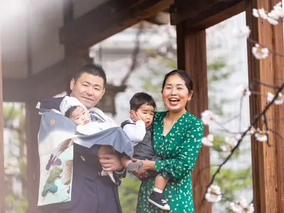 『楽しく愛のあるお宮参り写真』平日もは問い合わせください！雨天延期可！