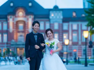 ウェディング前撮り対応、その場でお渡し即可。プロの技術心を込めて撮影いたします