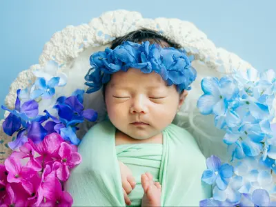 ◎おくるみや撮影小物の無料貸し出し可能！赤ちゃんの瞬間を美しく残す専門家