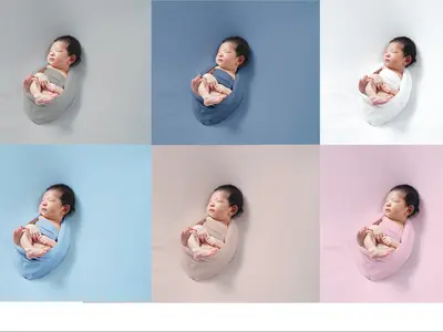 データたっぷり納品【フォトコン優勝】レンタル小物、衣装有り！おくるみ６色から選択