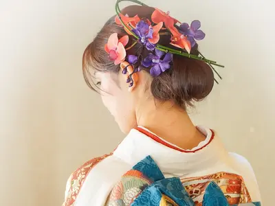 晴れの日Shot　成人式前撮,お正月の晴れ着など晴れの日　母、祖母と共に振袖撮影