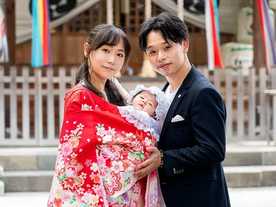 産着（帽子、スタイ付き）無料レンタル中！スライドショーも無料！paypay加盟店