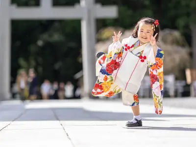 『思い出に残る楽しい七五三写真を！』和傘レンタル無料！雨天延期可