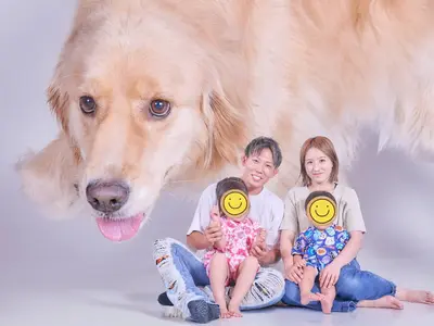 大きなペットと写真撮影！もちろん通常の撮影も！