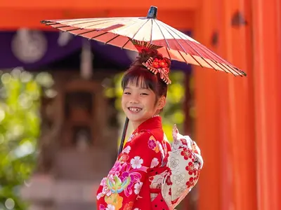 《美顔マジック付き！》子供は可愛くママは美しく☆手毬、番傘などご用意しています♪