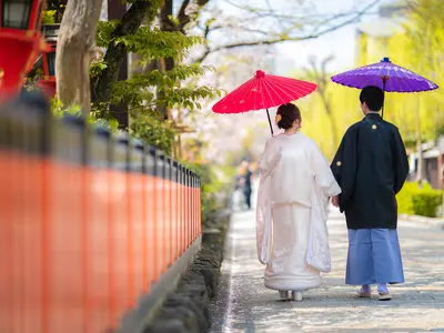 フォットウエデイング華　　挙式当日撮影　前撮りロケーションフォト（衣裳無料提供）