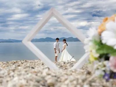 写真+動画 レタッチ後納品 前撮り後撮り2次会 追加費用なし ドローン空撮あり