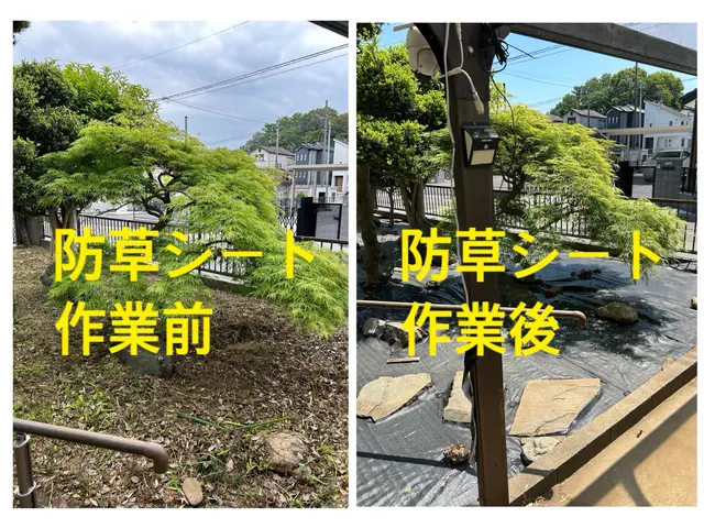 ◆防草シート施工◆雑草対策！まずは無料お見積もりご相談ください！サービスの画像
