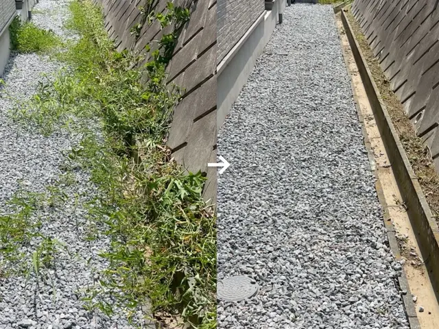 細かい場所も、丁寧に手作業で対応します。サービスの画像