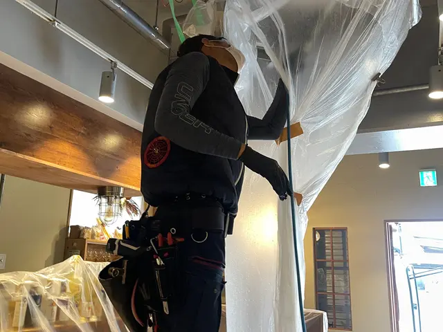 【三菱製エアコンのファン脱着完全分解に対応+5,500円】女性スタッフ同行◎サービスの画像