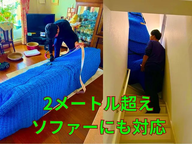 他社に断られた冷蔵庫、ドラム式洗濯機、ソファーの搬入　2トントラックでの引越しもサービスの画像