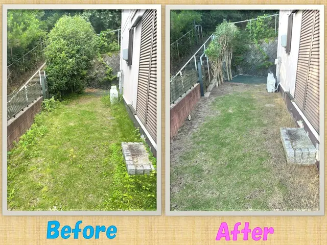 手入れの大変な雑草！プロの作業でキレイにします！サービスの画像