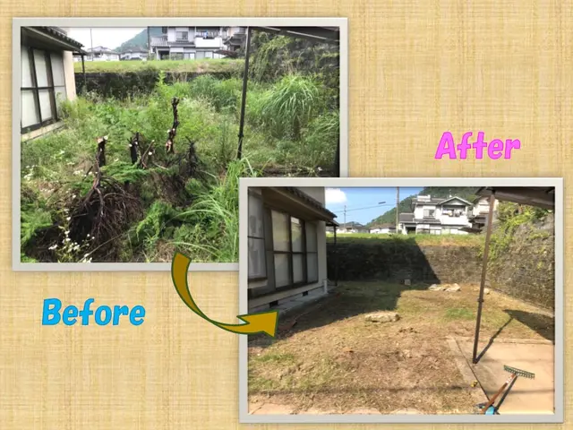 手入れの大変な雑草！プロの作業でキレイにします！サービスの画像